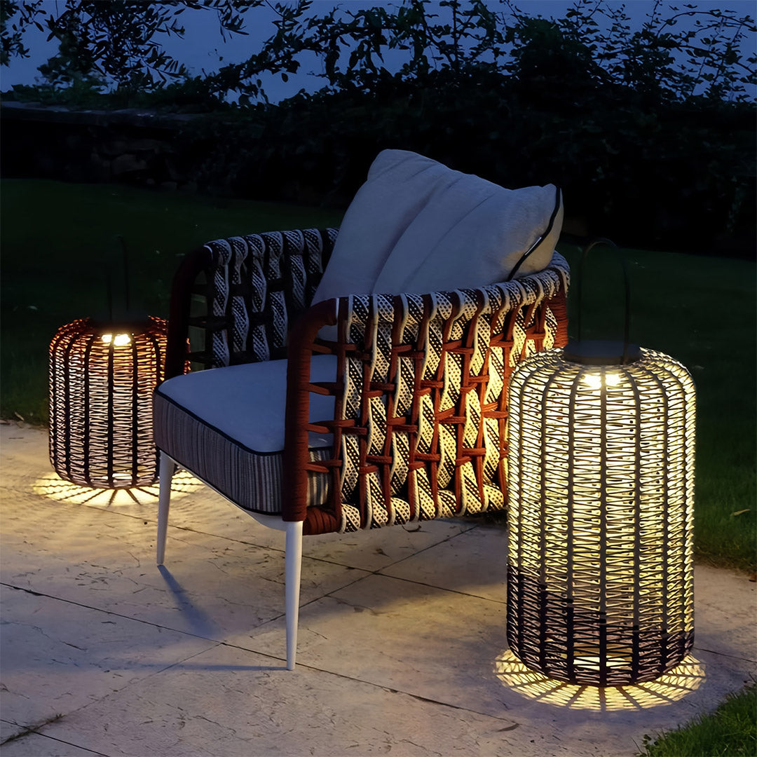 Woven Rope Outdoor Portable Lantern — Stainless Steel, LED 10W, IP54, 3 Sizes