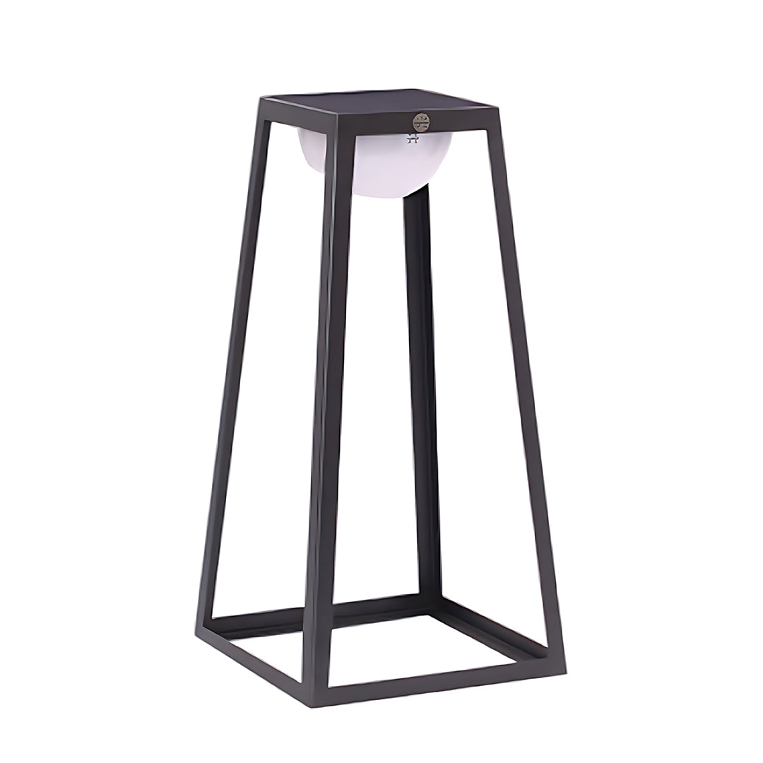 Minimalist Metal Frame Outdoor Floor Lantern — Stainless Steel & Acrylic, Solar / Hardwired, 3000K LED, IP65, 5W