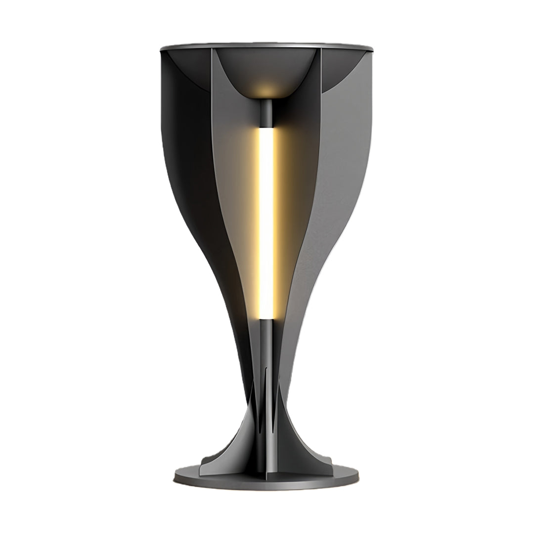 Openwork Lighted Outdoor Planter — Black Stainless Steel, Warm White LED, IP54, Hardwired or Solar, 18.9" or 32.3"