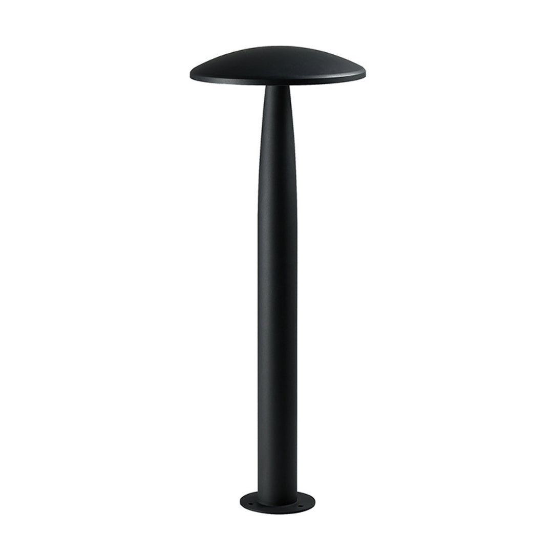 Mushroom Outdoor Bollard Light — Sand-Black Aluminum, LED, 10W/20W/30W, IP65, 3000K