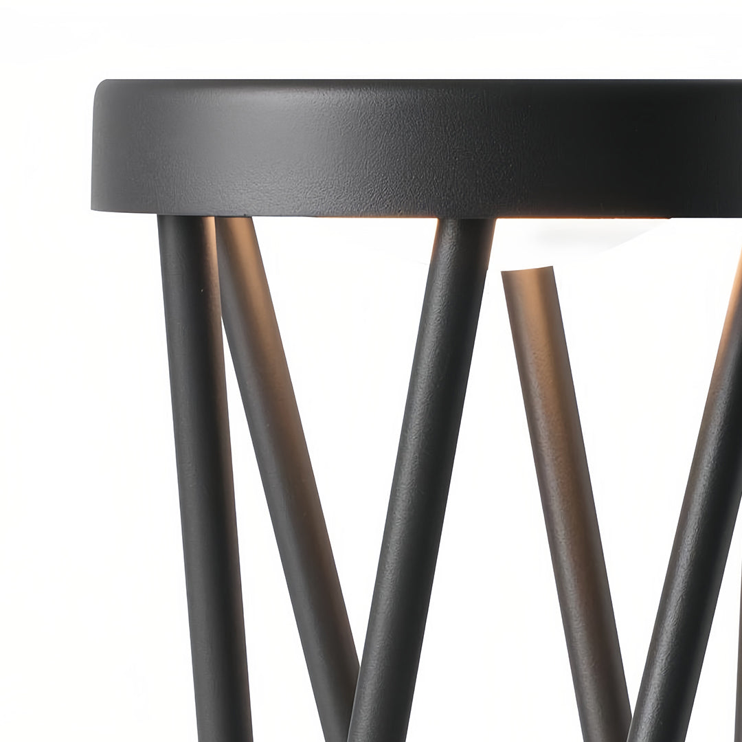 Modern Outdoor Bollard Path Light — Sand-Black Aluminum, LED, IP54, 300mm or 500mm