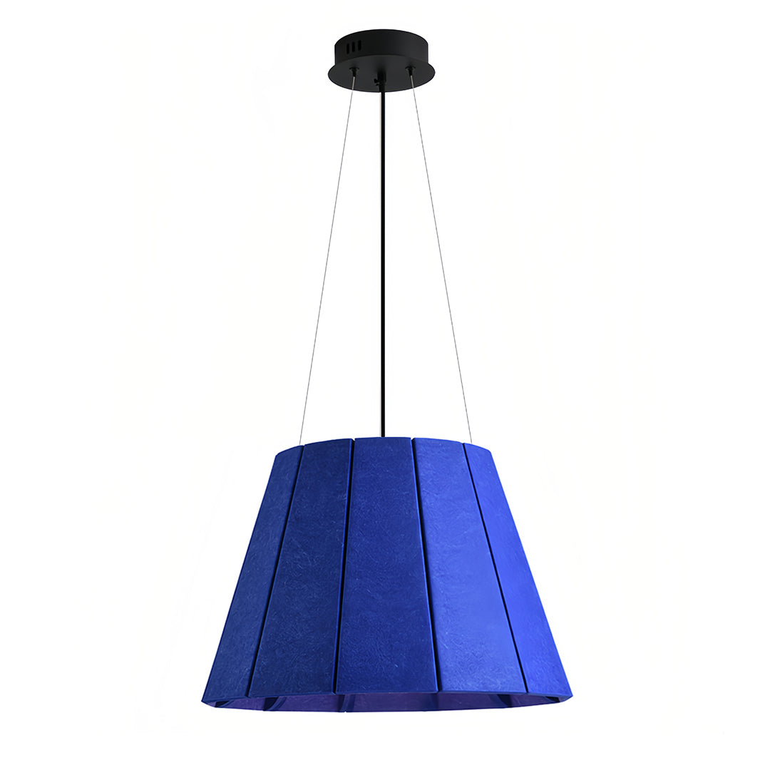 Pleated PET Felt Industrial Pendant — Iron, Sound-Absorbing, E27, 16" or 20.5", 5 Colors