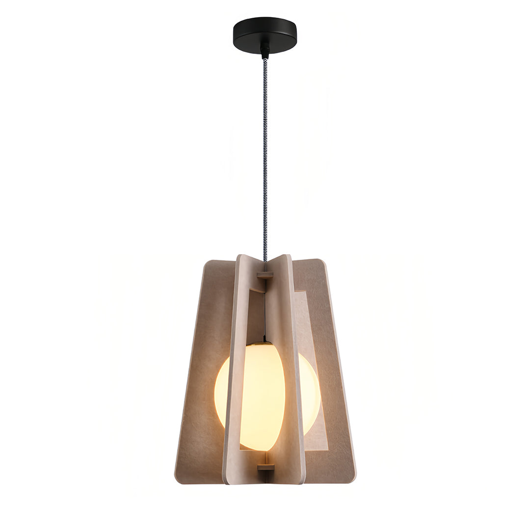 Geometric Felt Mini Pendant — PE+PET Acoustic Felt, Iron, 30/35cm, 6 Colors, Adjustable 2m Cord