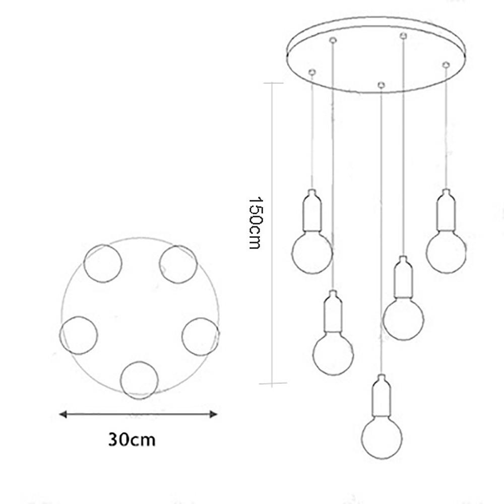 Acrylic Bubble Globe Multi-Light Pendant — Gold Finish, G9 LED, 59" Adjustable Cord, 1- to 18-Light Configurations