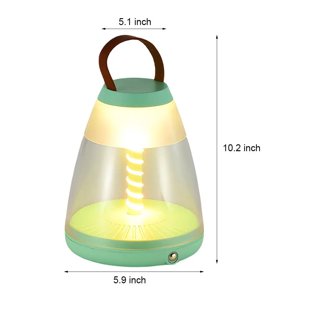 Spiral LED Portable Outdoor Table Lamp - Battery Powered and Easy to Carry Luxe