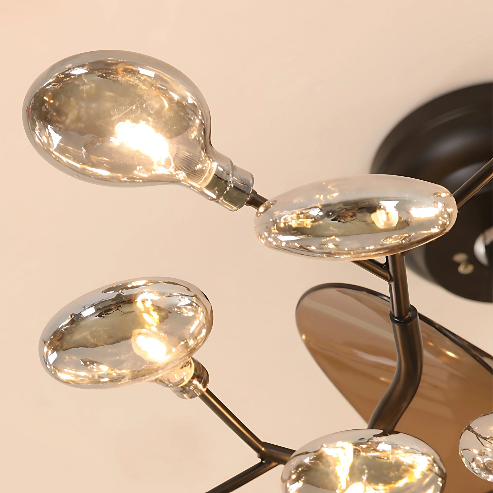 Minimalist Luxury Glam Ceiling Fan with Artistic Light Fixture Luxe