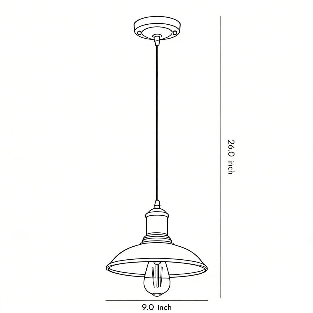 Industrial Retro Outdoor Hanging Light — Iron, Bronze Finish, E27 LED, IP65 Weatherproof, 9.45"