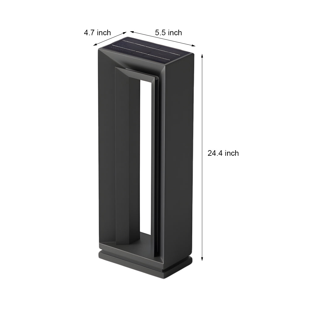 Modern Minimalist Arch Solar / Hardwired Bollard Light — Stainless Steel, LED 3000K, IP65, 10W, Dusk-to-Dawn