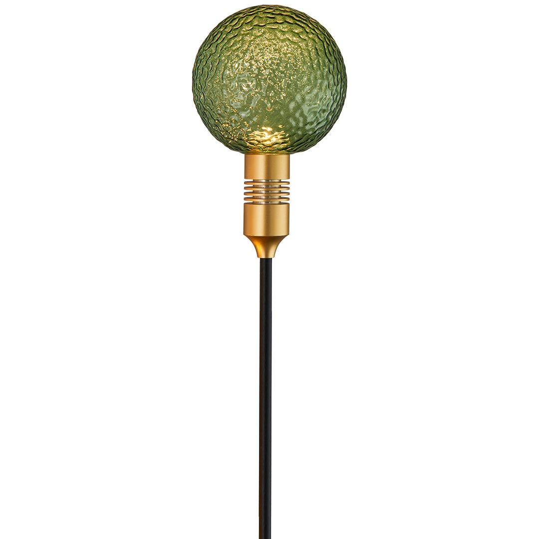 Reed-Shaped Glass Sphere Path Light — Aluminum, LED, IP65, 28"–55.5" Heights, Brown / Green / Clear
