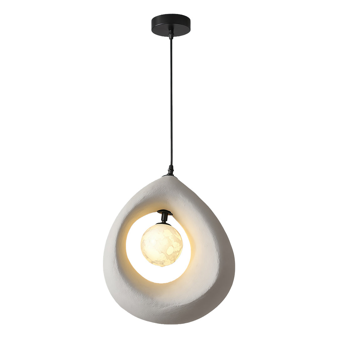 Wabi-Sabi Statement Pendant Light — PS Shade, G9, 59.1" Adjustable Cord, 12.6" × 13.8"