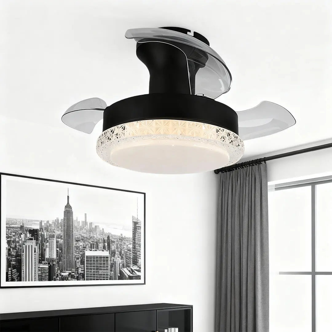 Quiet 3-Blade Flush Mount Ceiling Fan with Light Luxe
