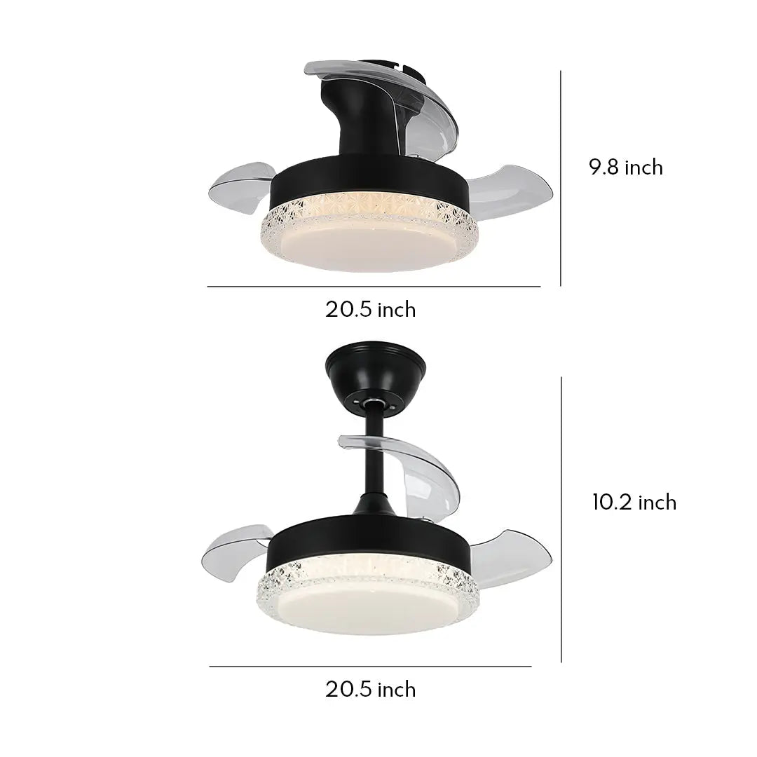 Quiet 3-Blade Flush Mount Ceiling Fan with Light Luxe
