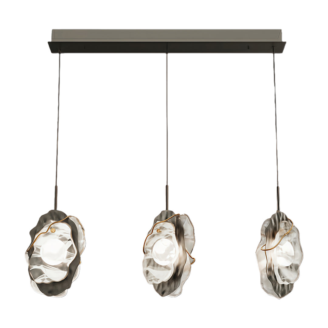 Minimalist Glass Pendant Light — Matte Black Iron-Aluminum, LED 9W–27W, 1- or 3-Light, Adjustable Chain