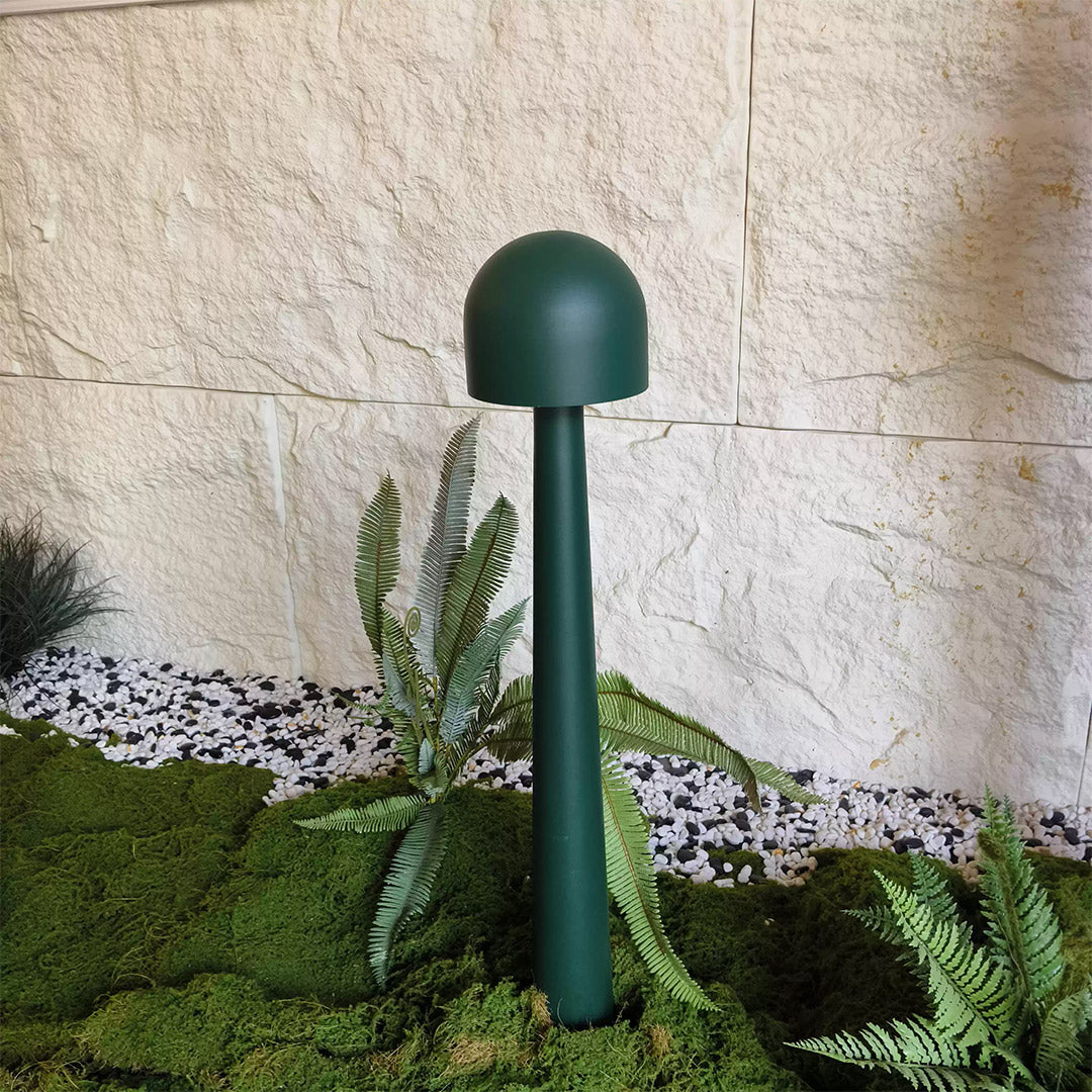 Mushroom Outdoor Bollard Light — Aluminum, LED 3000K, 7W/10W/15W, IP65 Weatherproof, Hardwired