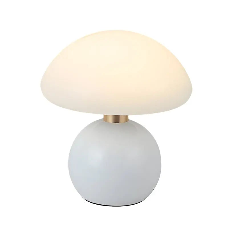 Cute Kids Lamp with Touch Control: Acrylic Mushroom Design and Metal Ball Accent Luxe