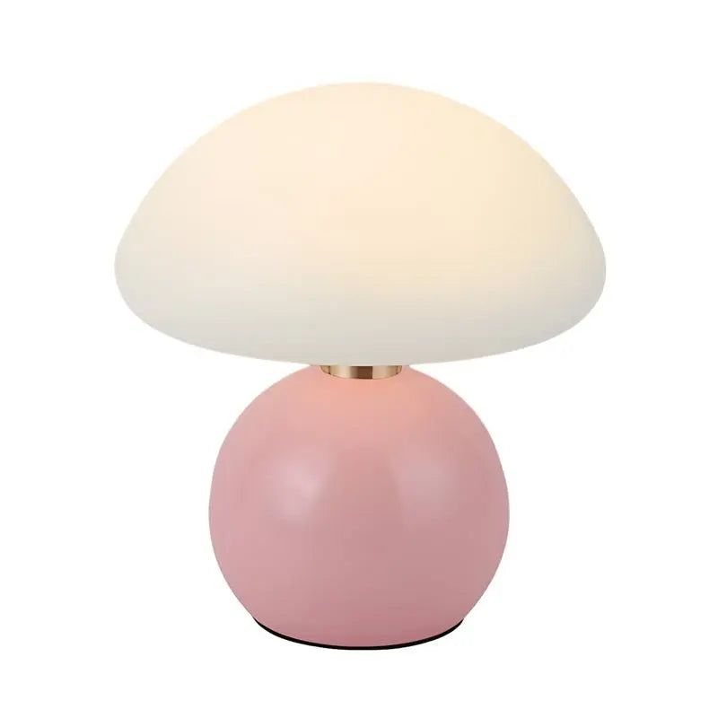 Cute Kids Lamp with Touch Control: Acrylic Mushroom Design and Metal Ball Accent Luxe