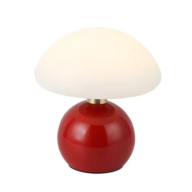 Cute Kids Lamp with Touch Control: Acrylic Mushroom Design and Metal Ball Accent Luxe