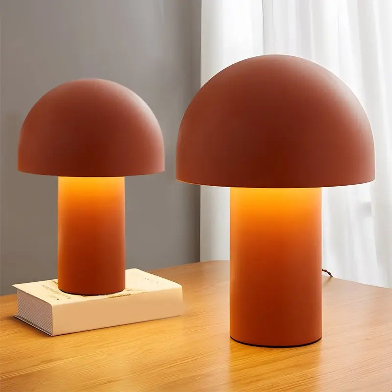 Frosted Ambient Table Lamp with Touch Control and Dome Mushroom Design Luxe