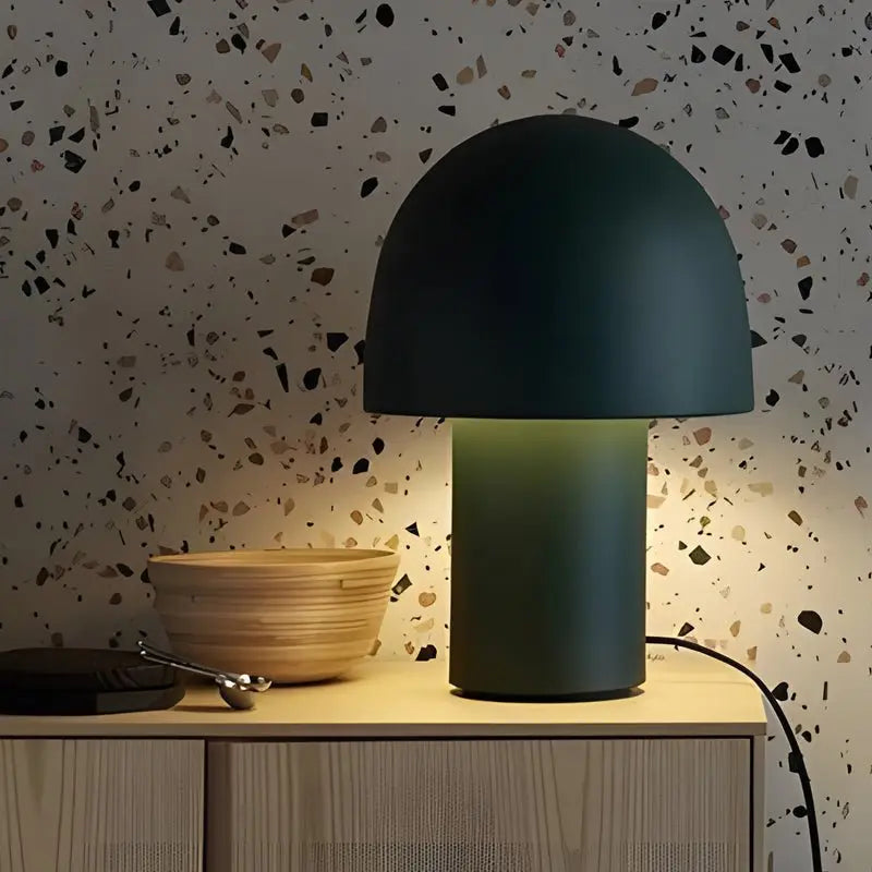 Frosted Ambient Table Lamp with Touch Control and Dome Mushroom Design Luxe
