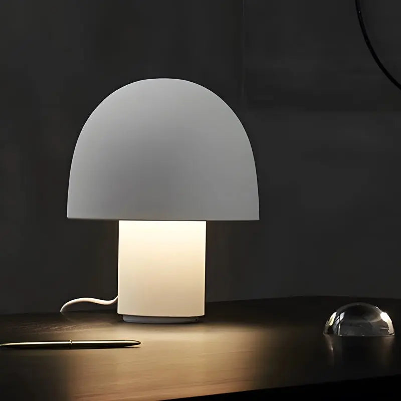 Frosted Ambient Table Lamp with Touch Control and Dome Mushroom Design Luxe