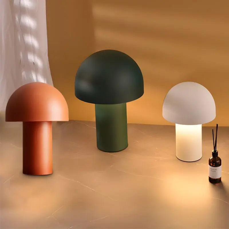 Frosted Ambient Table Lamp with Touch Control and Dome Mushroom Design Luxe