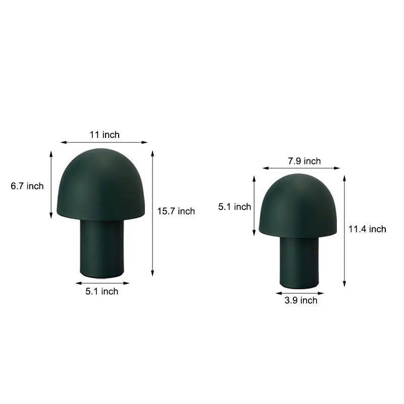 Frosted Ambient Table Lamp with Touch Control and Dome Mushroom Design Luxe