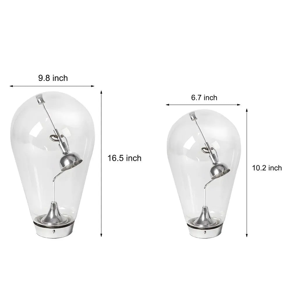 Industrial Magnetic Control Touch-Dimming Glass Bulb Desk Lamp for Home Office Luxe