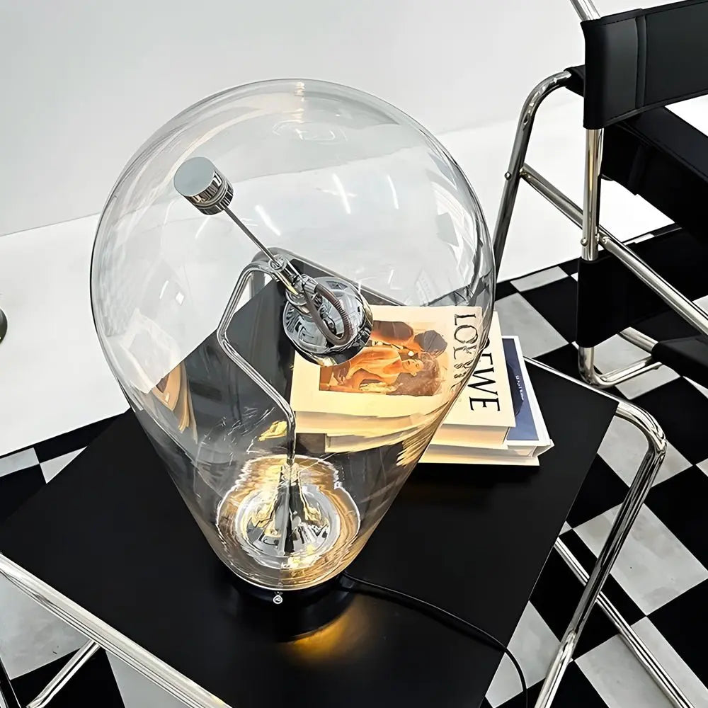 Industrial Magnetic Control Touch-Dimming Glass Bulb Desk Lamp for Home Office Luxe