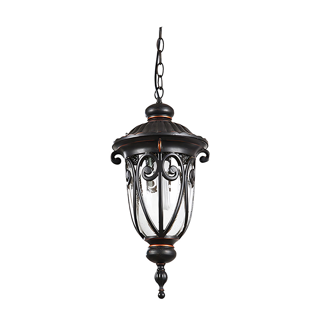 Mid-Century Cone Outdoor Pendant Light — Black Aluminum, Scratch-Resistant Glass, IP54, E27 LED, 7W
