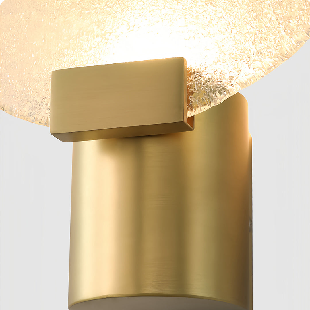 Round Glass Wall Sconce — Bronze Metal, G9, 3000K Warm Light, 9.8"