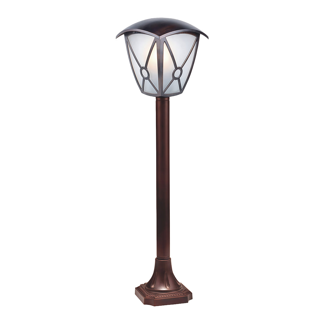 Classical Column Outdoor Post Light — Black Aluminum, 9W LED, IP44, E26, 28.35" Height