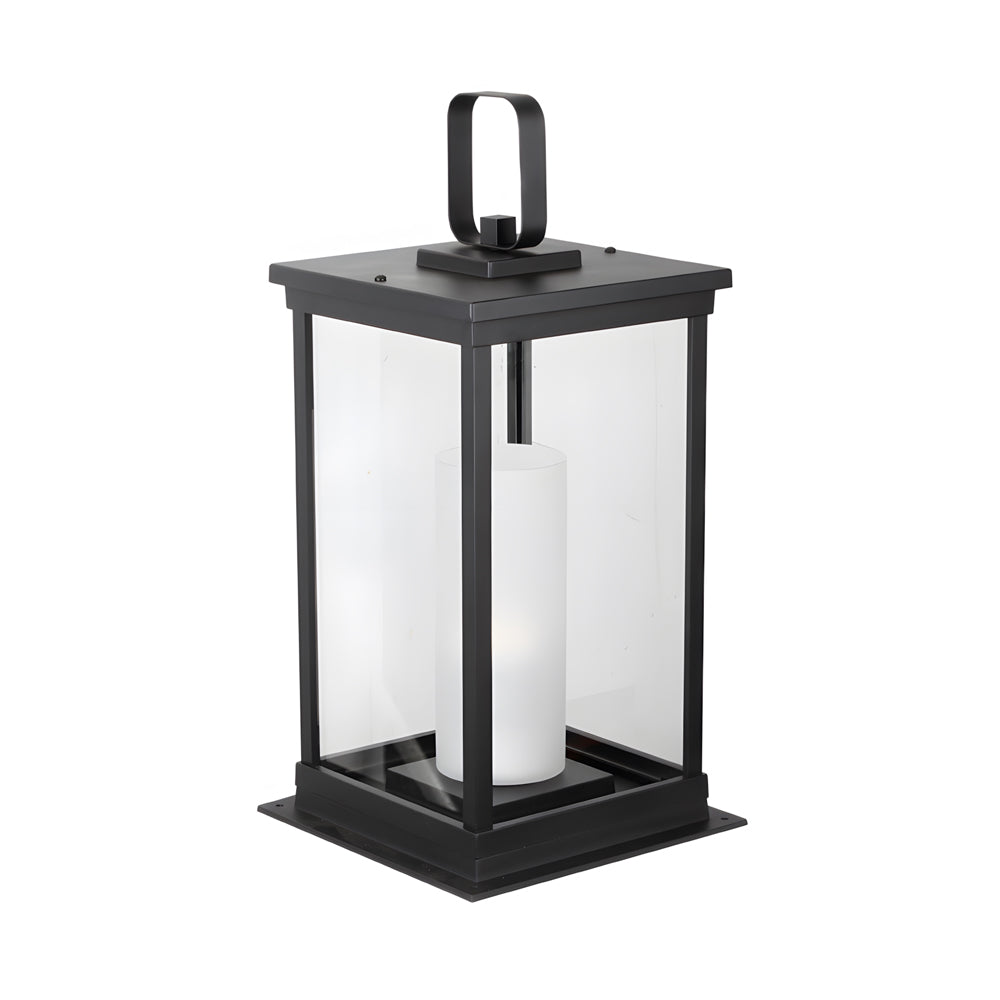 Modern Minimalist Outdoor Lantern — Die-Cast Aluminum and Glass, E27, 7W LED, IP54 Weatherproof, 3000K Warm White