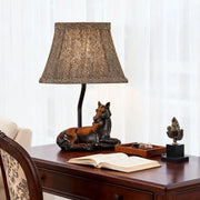 European Style Horse Table Lamp with Cloth Lampshade and Resin Base for Ambiance Lighting Luxe