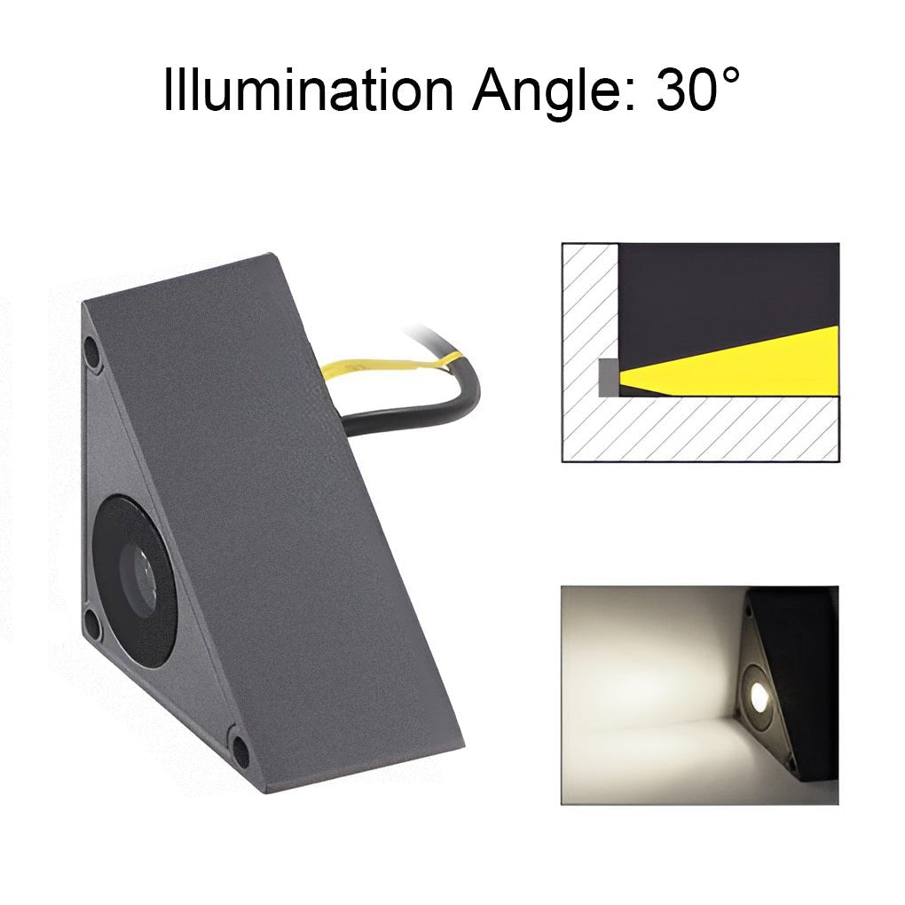 triangle led in wall step lights for outdoor use 110 220v wall mounted stair lights for courtyards and gardens