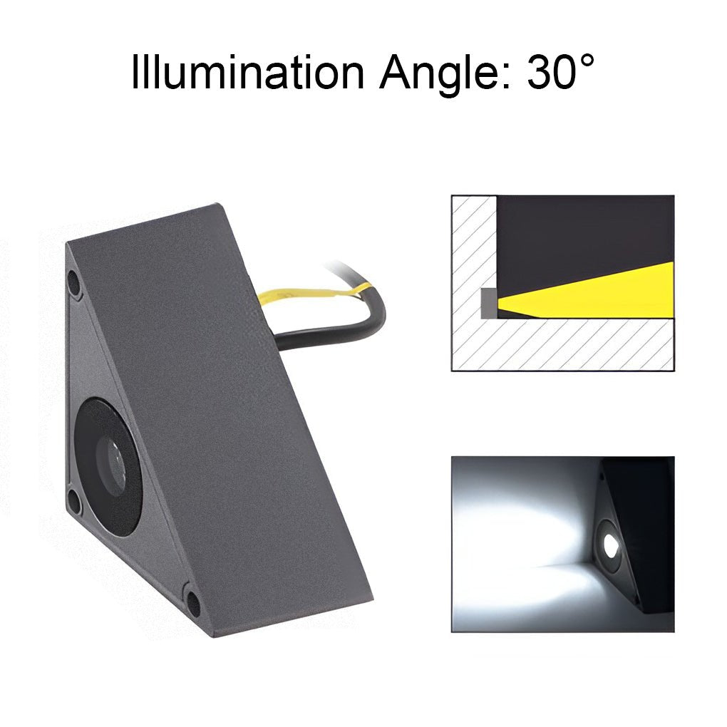 triangle led in wall step lights for outdoor use 110 220v wall mounted stair lights for courtyards and gardens