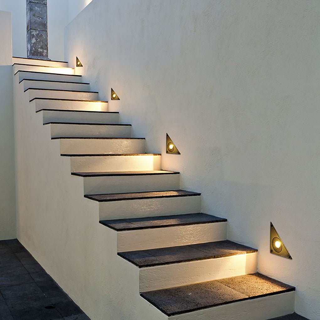 triangle led in wall step lights for outdoor use 110 220v wall mounted stair lights for courtyards and gardens