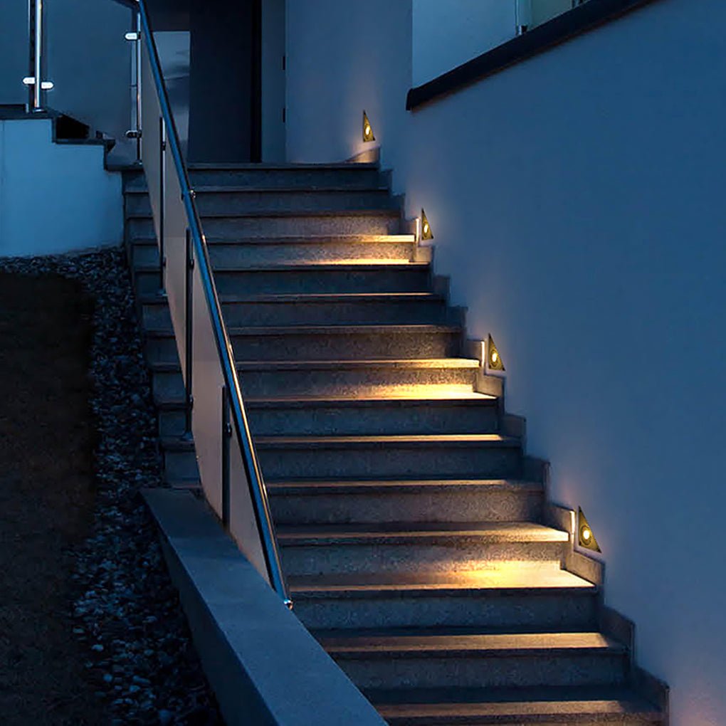 triangle led in wall step lights for outdoor use 110 220v wall mounted stair lights for courtyards and gardens