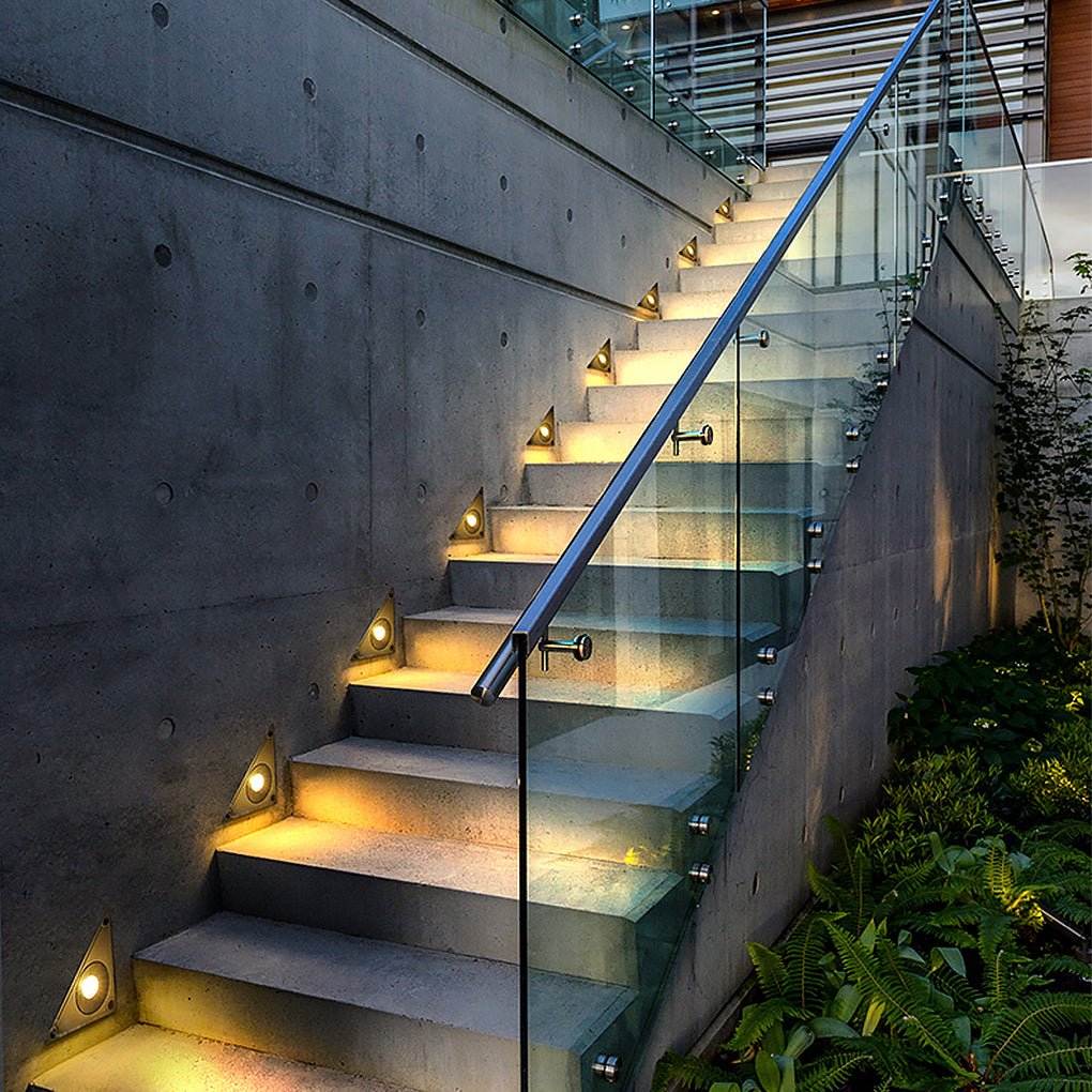 triangle led in wall step lights for outdoor use 110 220v wall mounted stair lights for courtyards and gardens