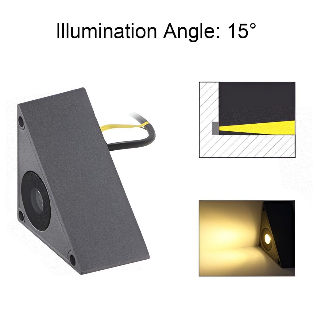 triangle led in wall step lights for outdoor use 110 220v wall mounted stair lights for courtyards and gardens