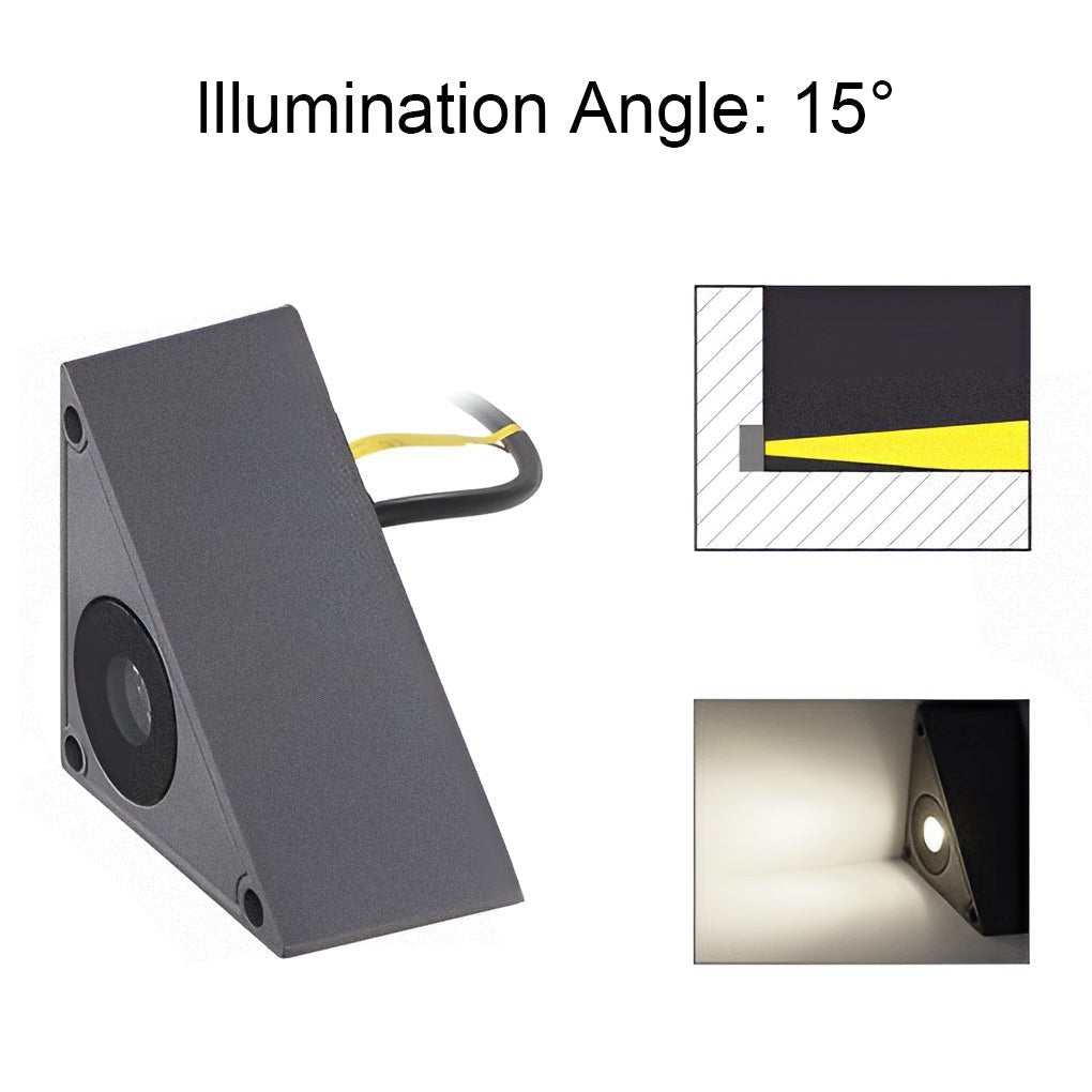 triangle led in wall step lights for outdoor use 110 220v wall mounted stair lights for courtyards and gardens