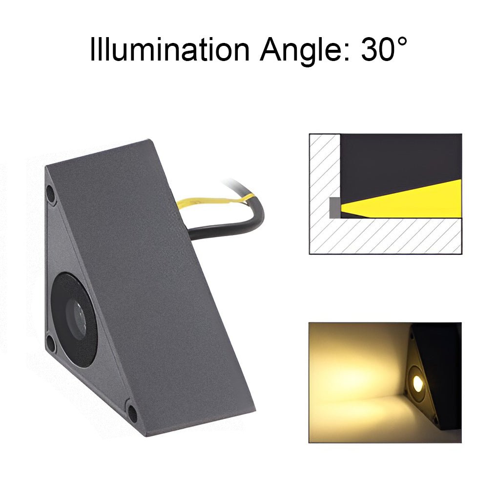 triangle led in wall step lights for outdoor use 110 220v wall mounted stair lights for courtyards and gardens