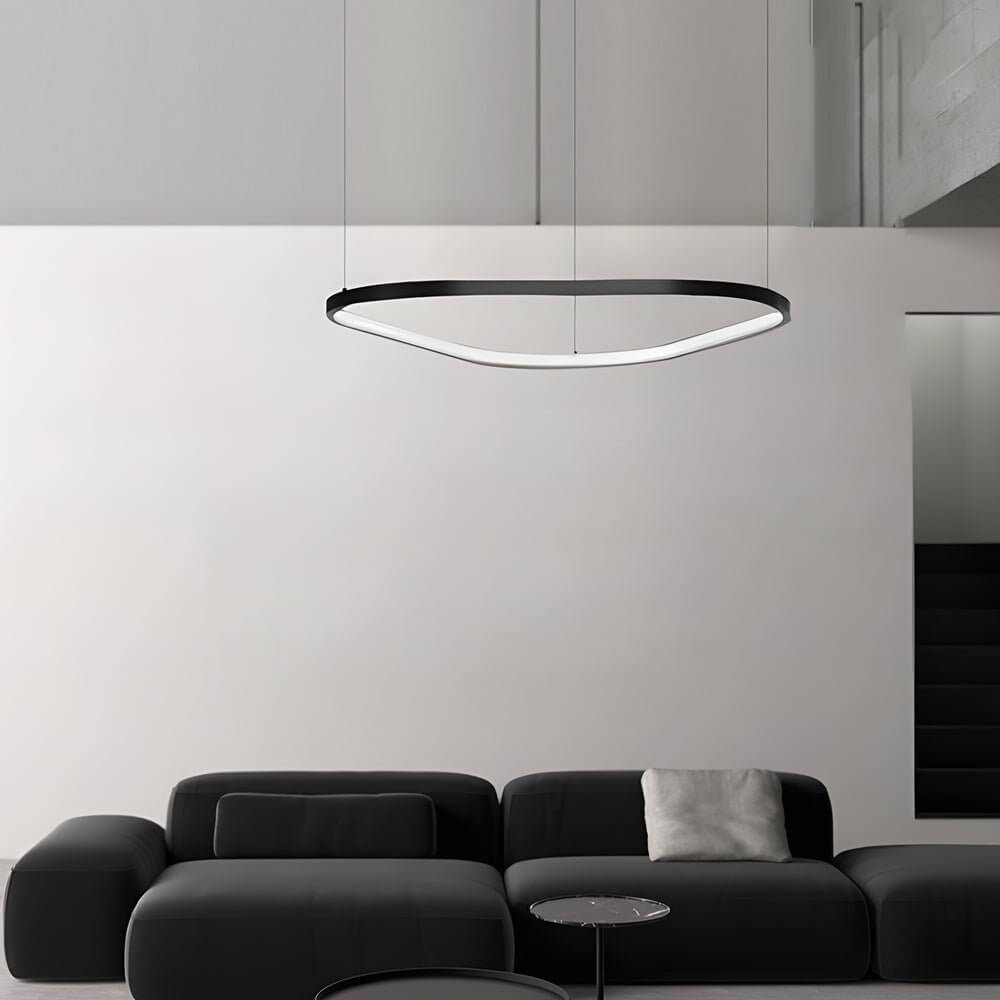 triangle ring chandelier in black available in 1 2 or 3 lights