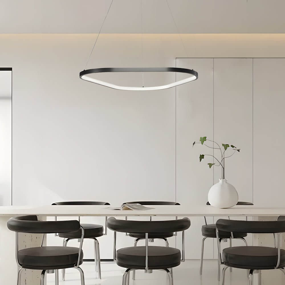 triangle ring chandelier in black available in 1 2 or 3 lights