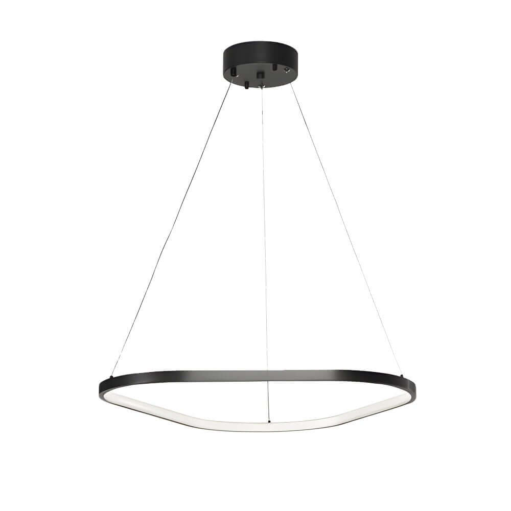 triangle ring chandelier in black available in 1 2 or 3 lights