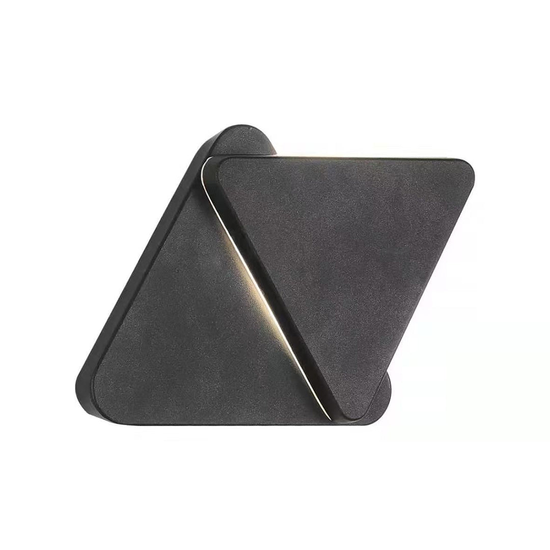 Geometric Outdoor Wall Sconce — Black Aluminum, 10W LED, IP54, Square / Triangle / Round
