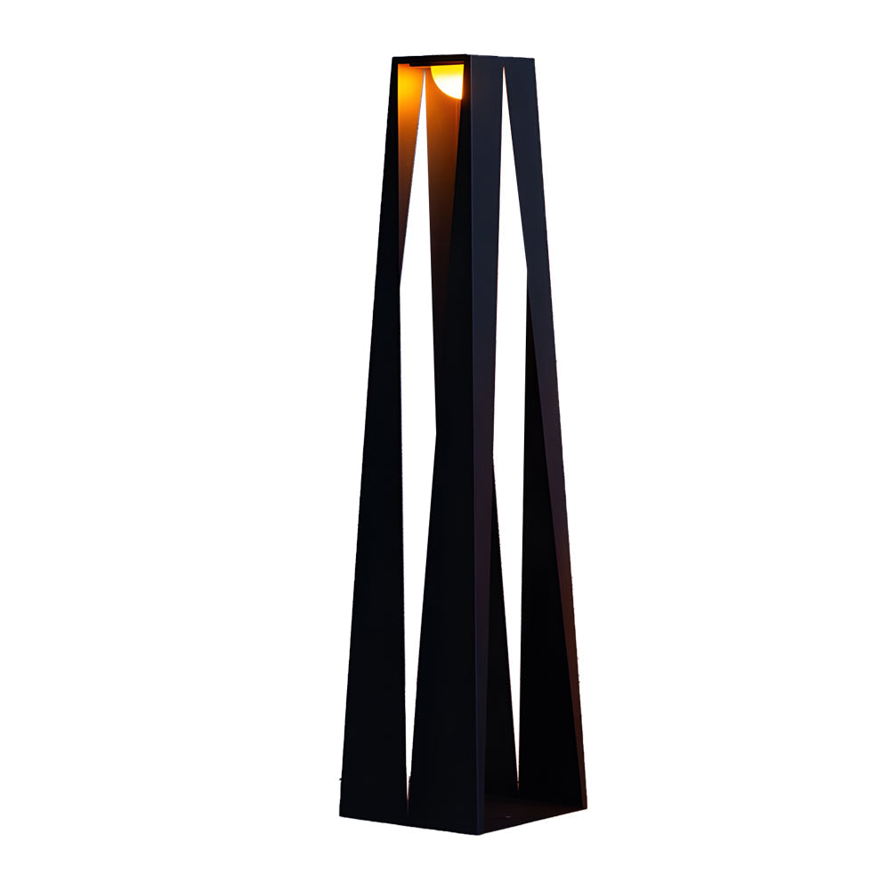 Minimalist Outdoor Bollard Light — Stainless Steel & Acrylic, LED 3000K, IP65, Solar or Hardwired, 19.7" / 29.9" / 50"