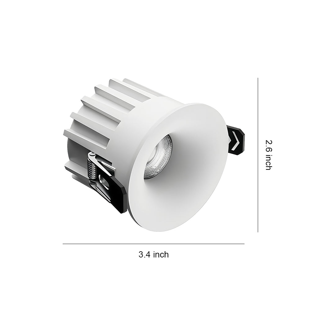 Trimless Round Recessed Downlight — Integrated LED, 7W–15W, UGR≤9 Anti-Glare, 3000K–6000K, Ra≥98
