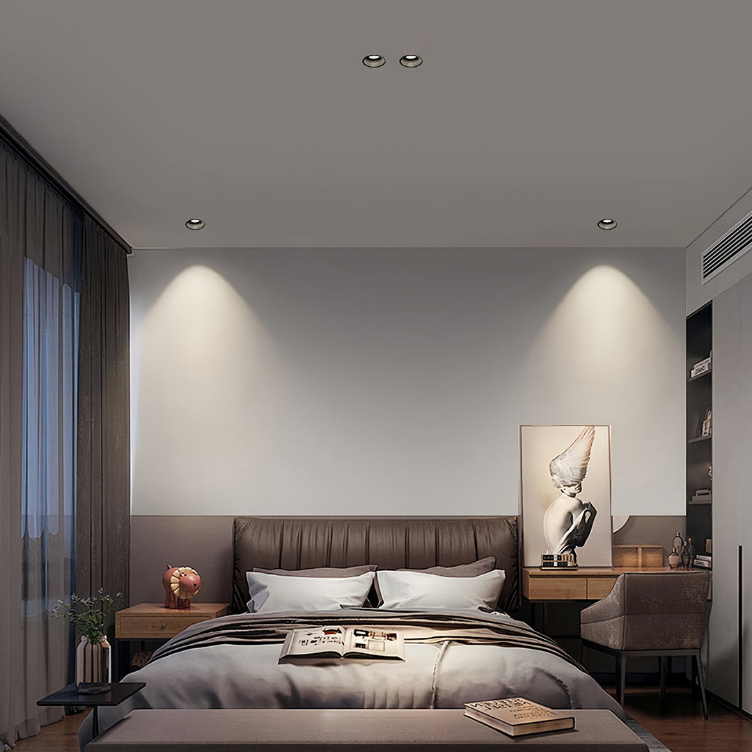 Trimless Round Recessed Downlight — Integrated LED, 7W–15W, UGR≤9 Anti-Glare, 3000K–6000K, Ra≥98