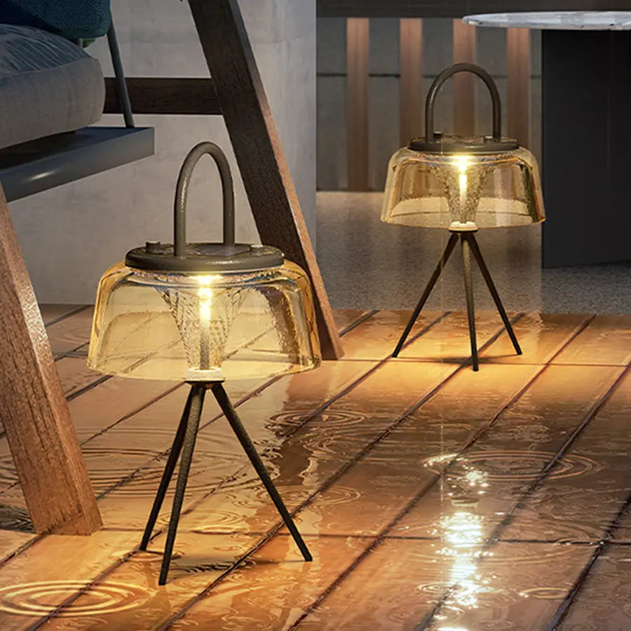Solar-Powered Clear LED Pendant Lights Luxe
