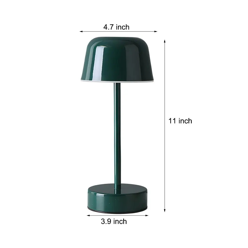 Hat-Style Table Lamp with Adjustable Metal Finish Luxe